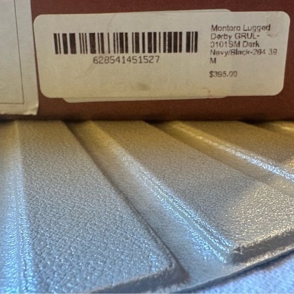 Want Les Essentials Montoro GRUL01 Dark Navy Derby Shoe Size 39 - Picture 3 of 5